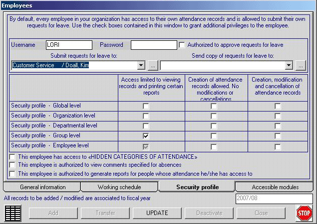 security profile